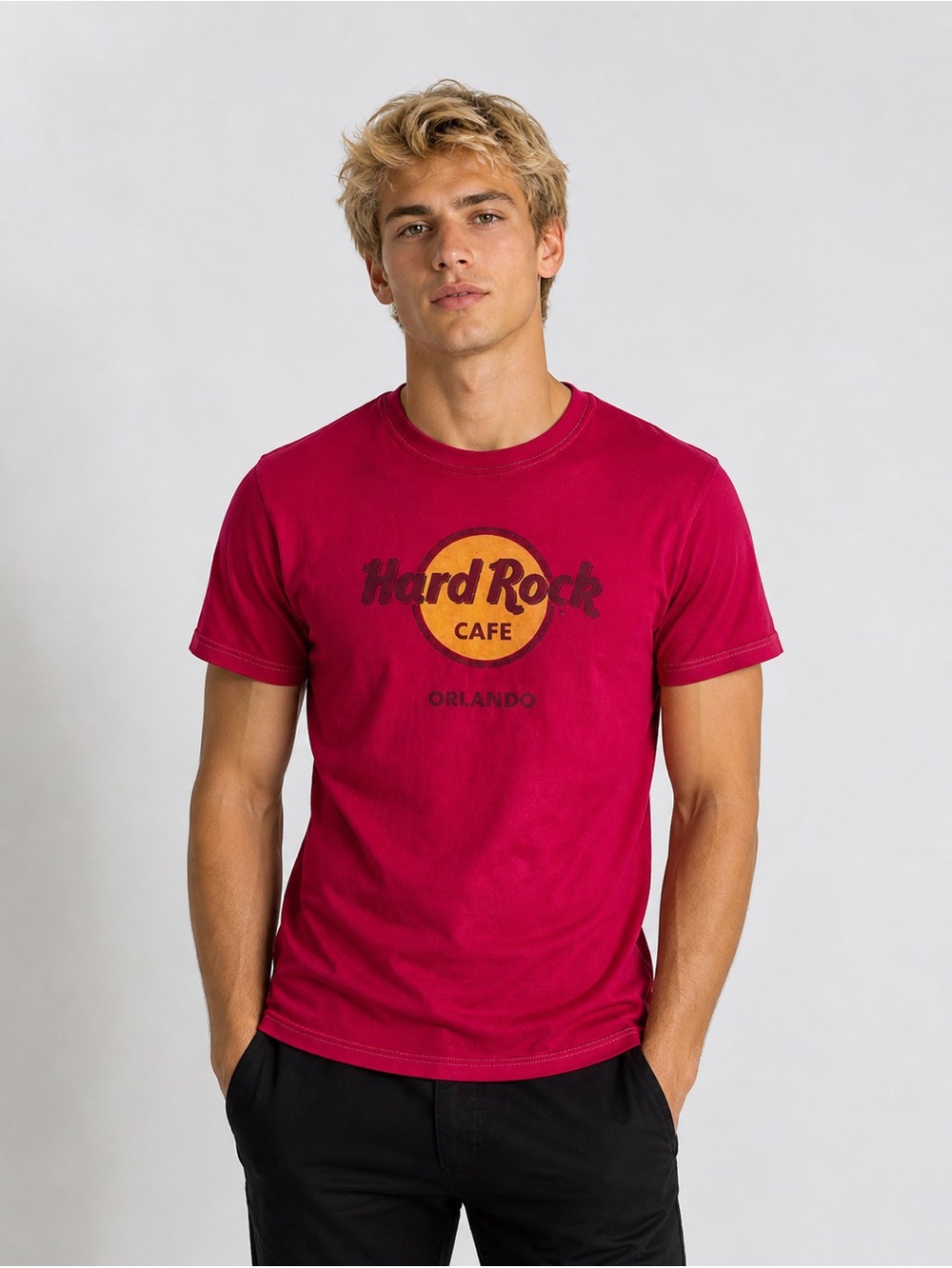 Hard Rock Cafe Orlando Red Dyed Tshirt Small